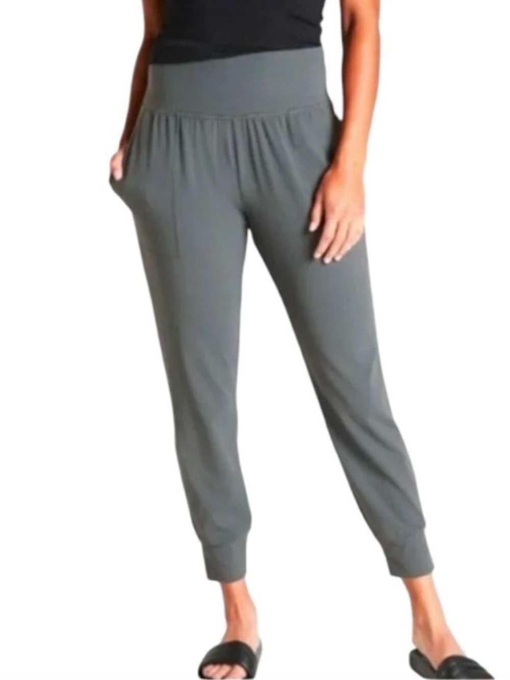 Athleta Women's Dark Gray Salutation Cruise High Rise Joggers Size SM